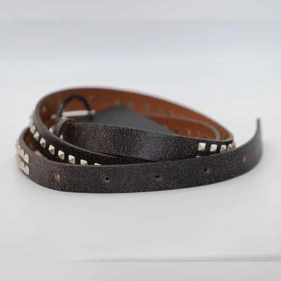 NEW! The Kooples Brown Leather Silver Studded Belt Punk Rock Size 2 NWT NEW! The Kooples Brown Leather Silver Studded Belt Punk Rock  main image 3